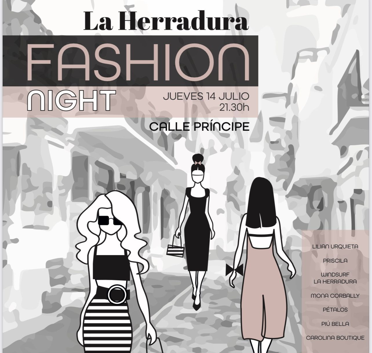 El prximo jueves, 14 de julio, la calle Prncipe acoge la primera Fashion Night de La Herradura.